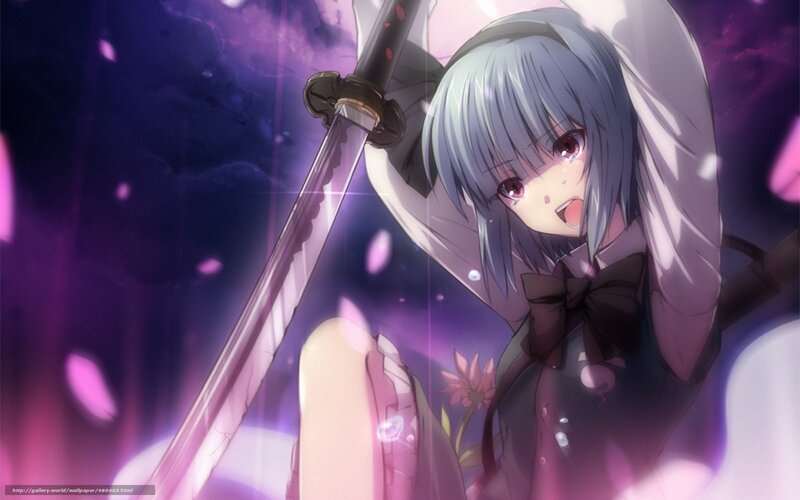anime girl with sword