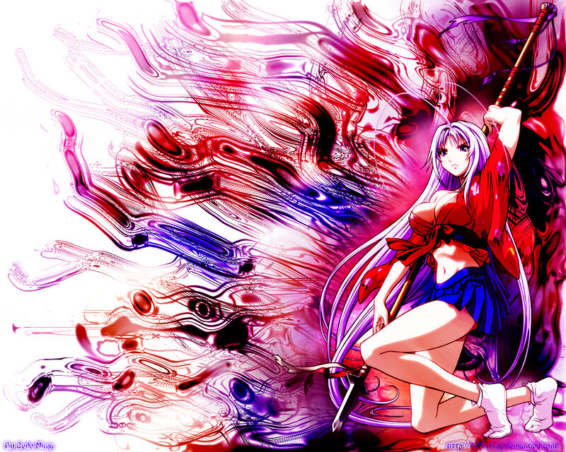 anime girl with sword