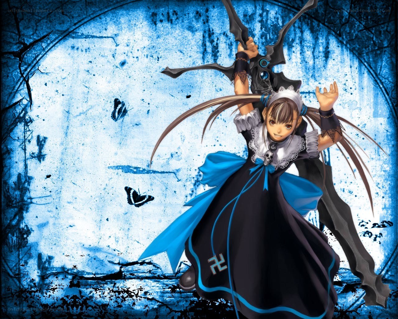 anime girl with sword