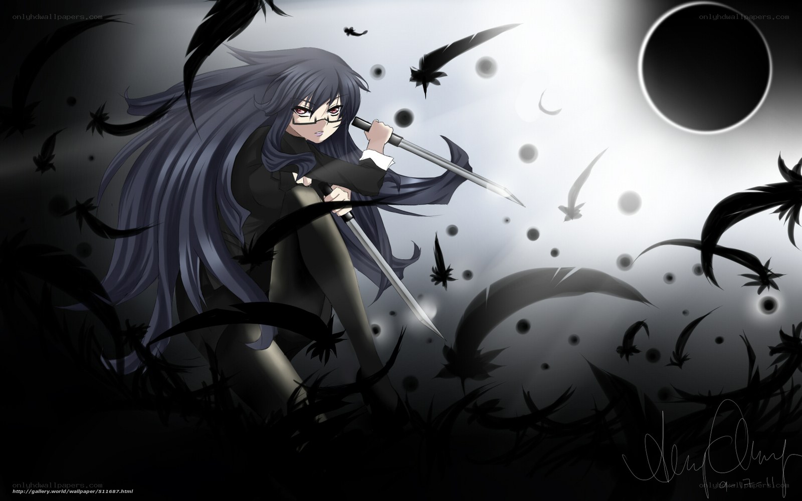 anime girl with sword
