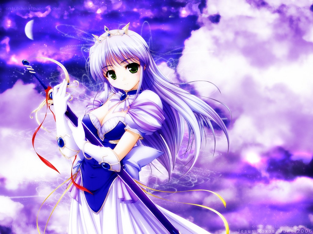 anime girl with sword