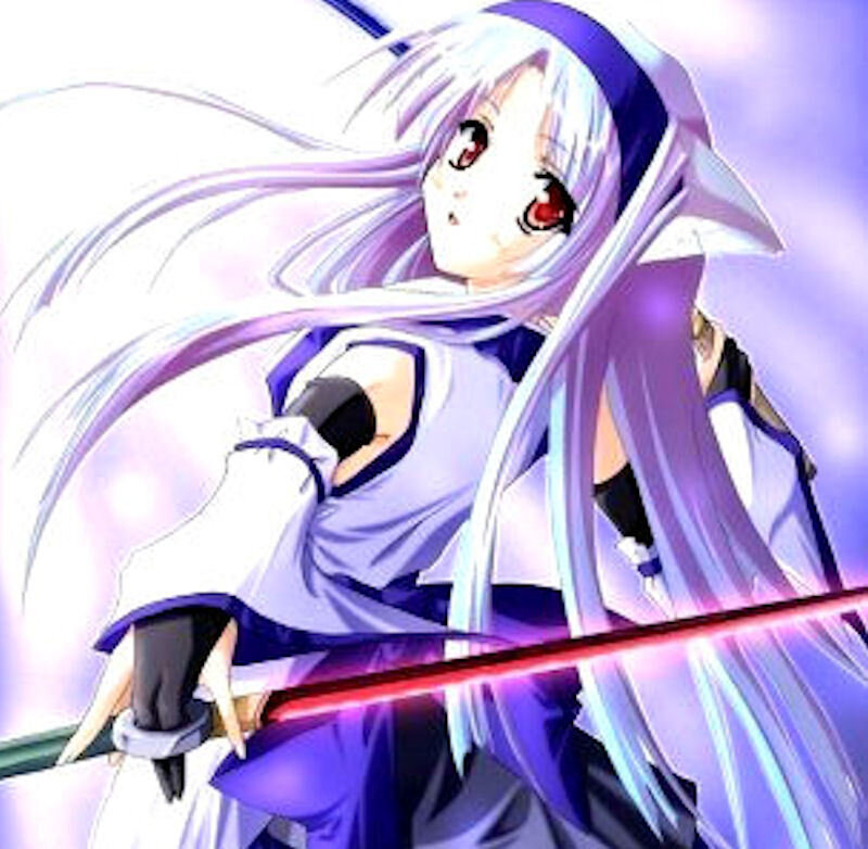 anime girl with sword