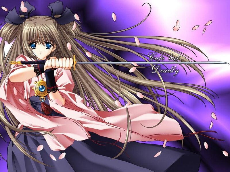 Anime girl with sword