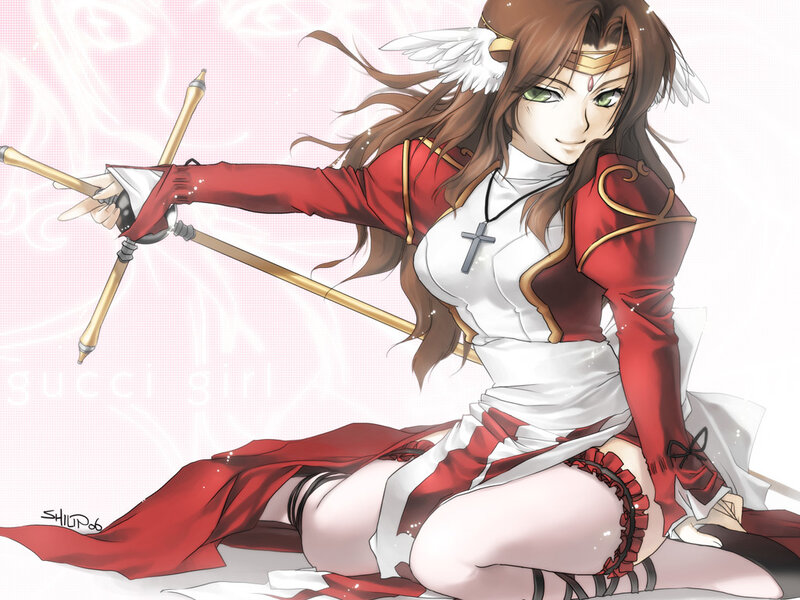 anime girl with sword