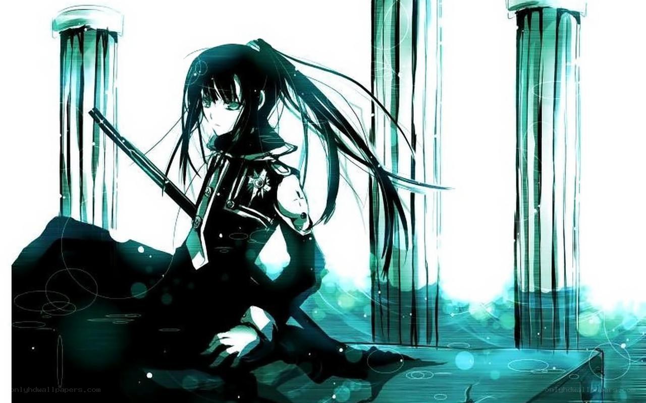 anime girl with sword