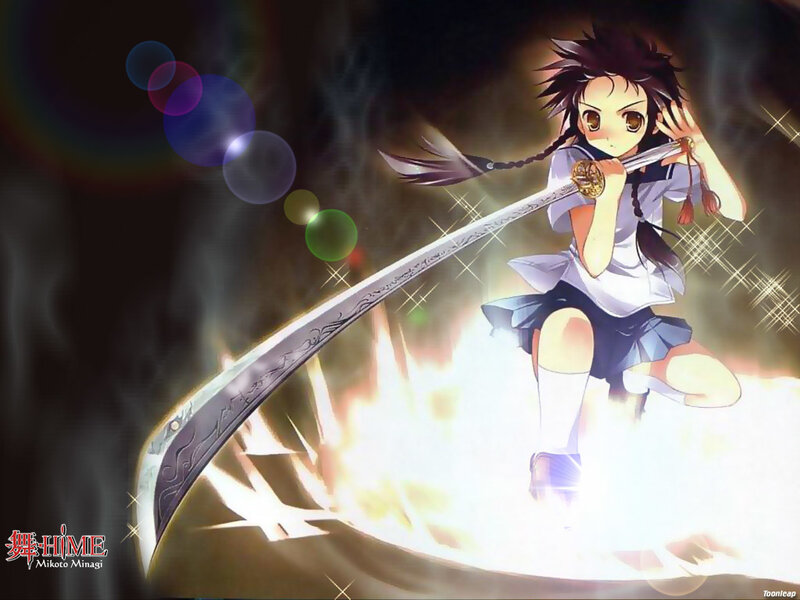 anime girl with sword