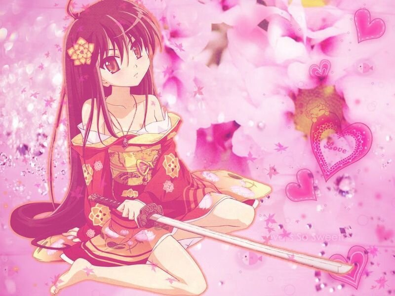 Anime girl with sword