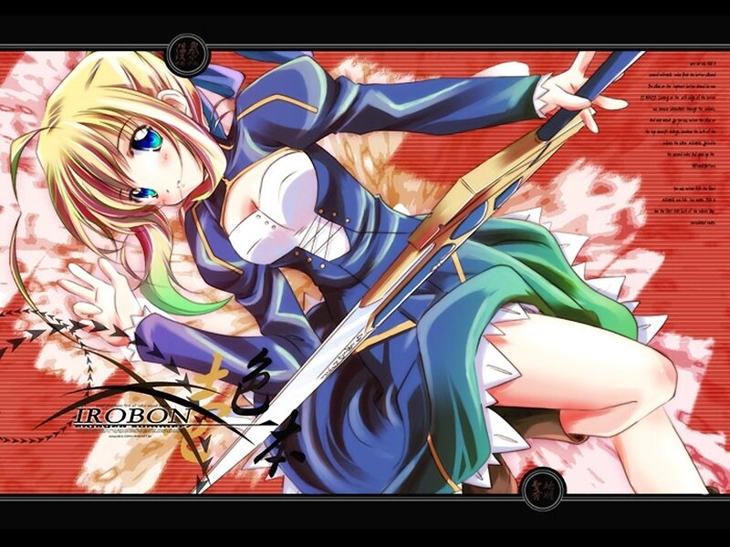 Anime girl with sword