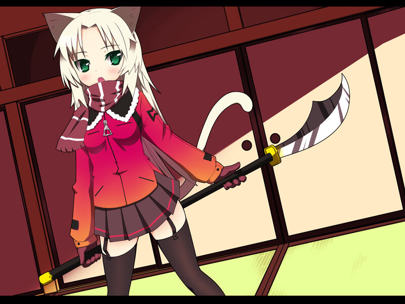 Anime girl with sword