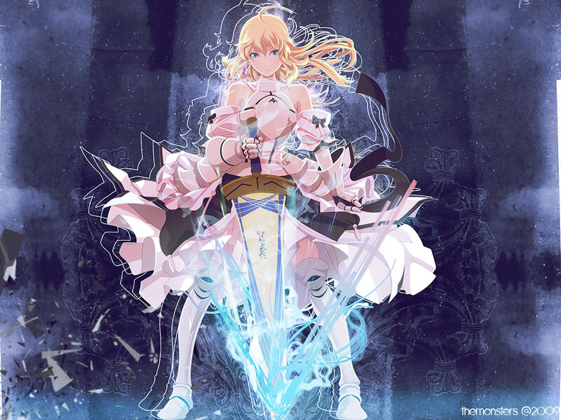 anime girl with sword