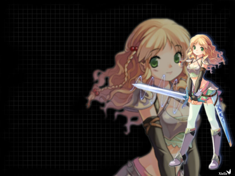 Anime girl with sword