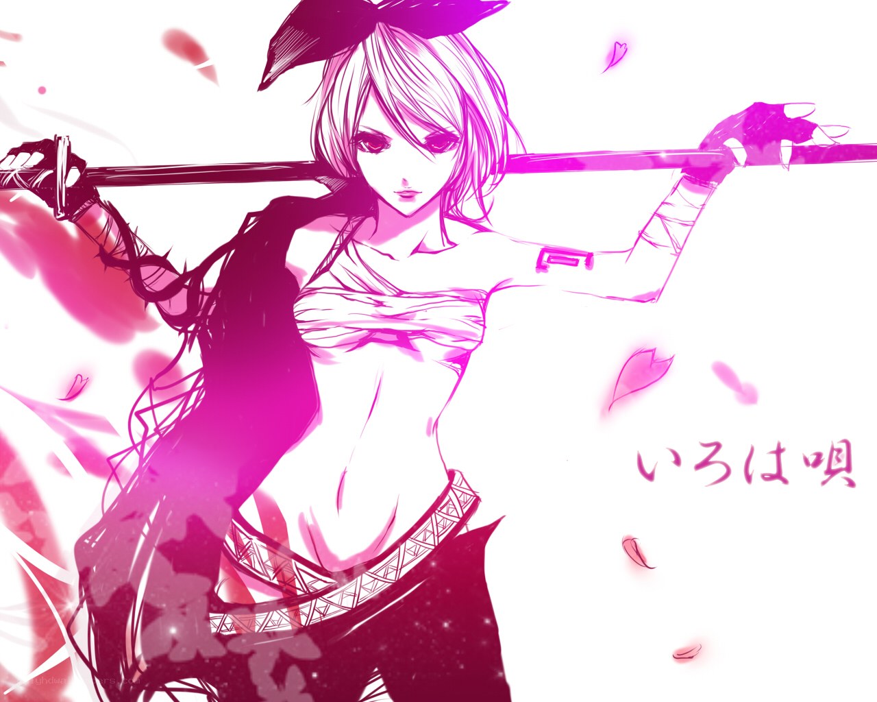 anime girl with sword