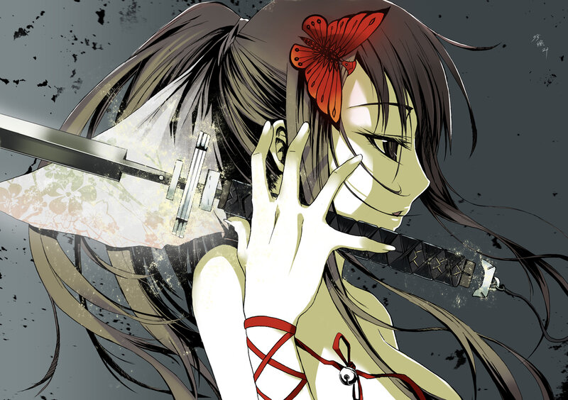 anime girl with sword