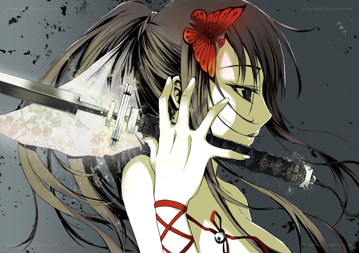 anime girl with sword