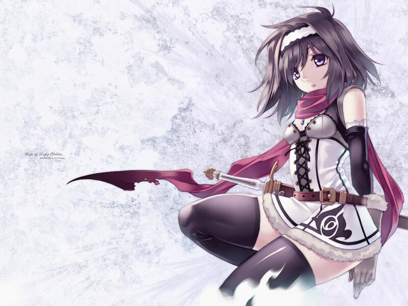 anime girl with sword
