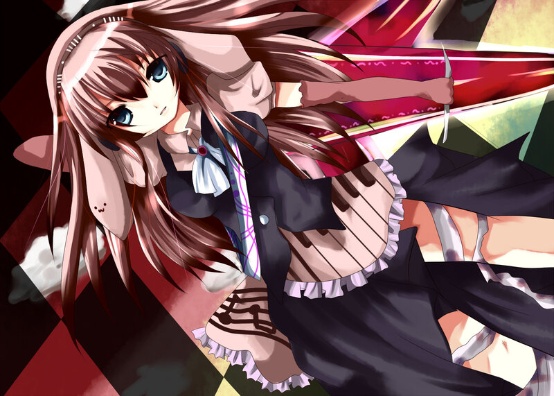 anime girl with sword