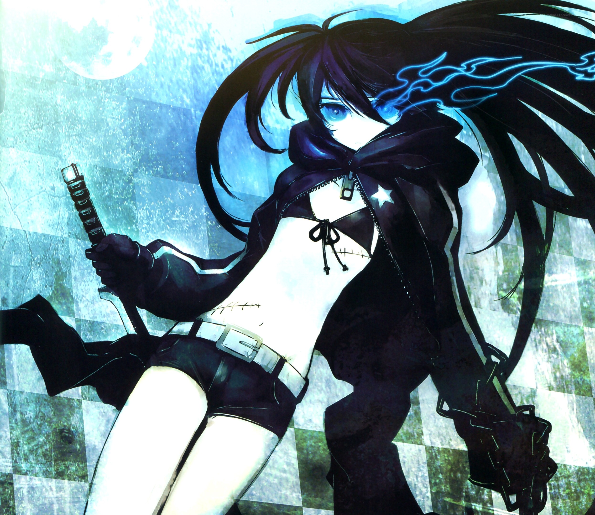 anime girl with sword