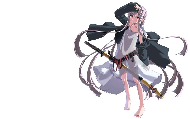 anime girl with sword