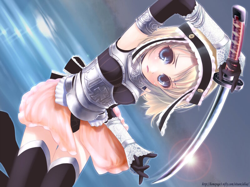 anime girl with sword