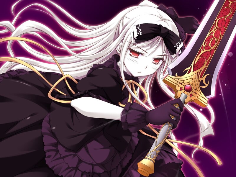 anime girl with sword