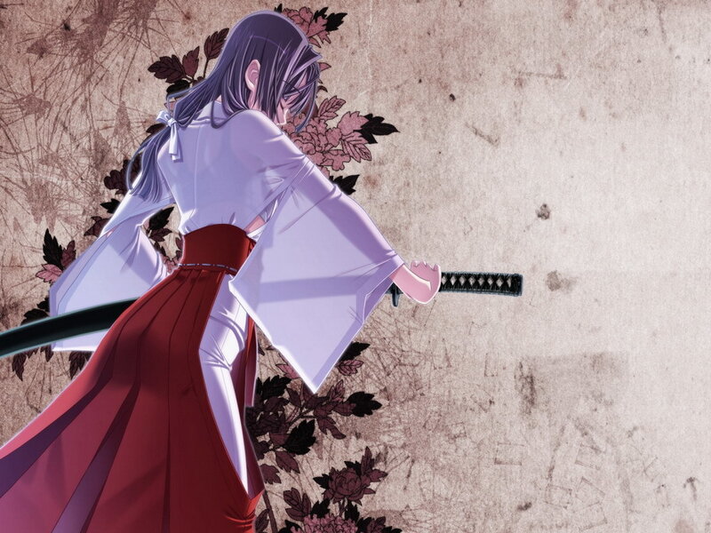 anime girl with sword