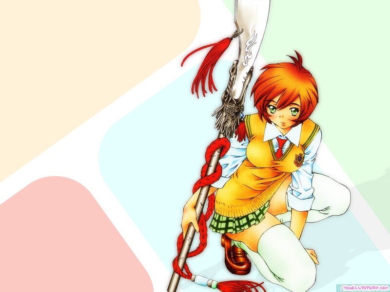 anime girl with sword