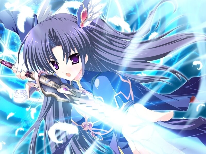 anime girl with sword