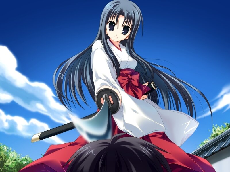 Anime girl with sword