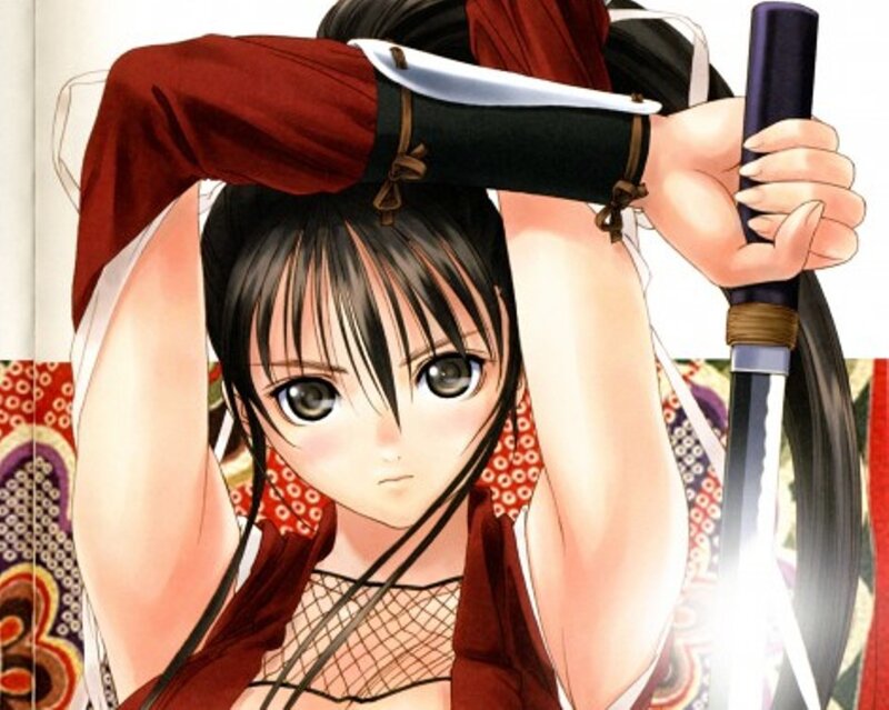 anime girl with sword