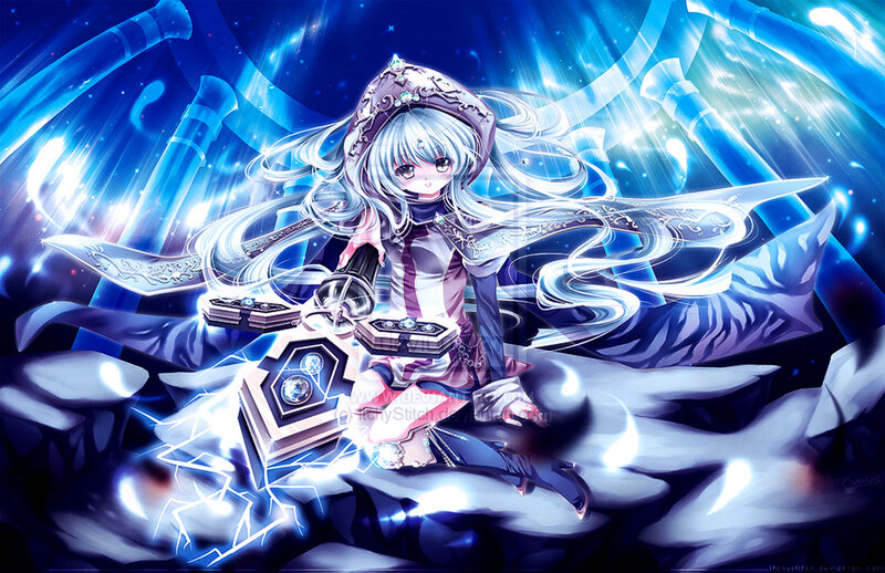 anime girl with sword