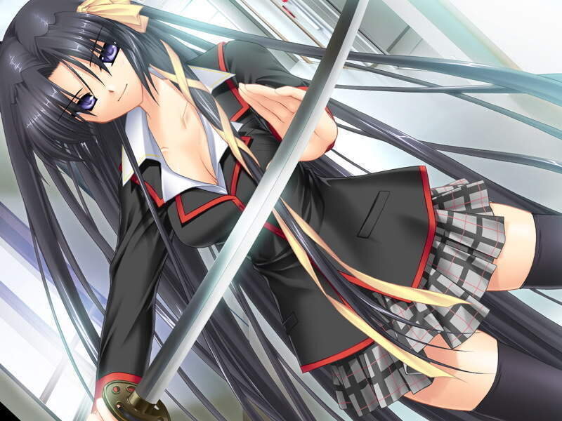 anime girl with sword