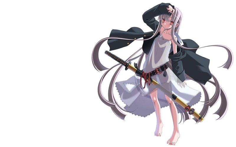 anime girl with sword