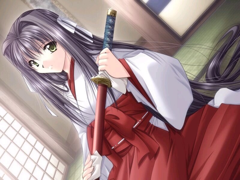 anime girl with sword