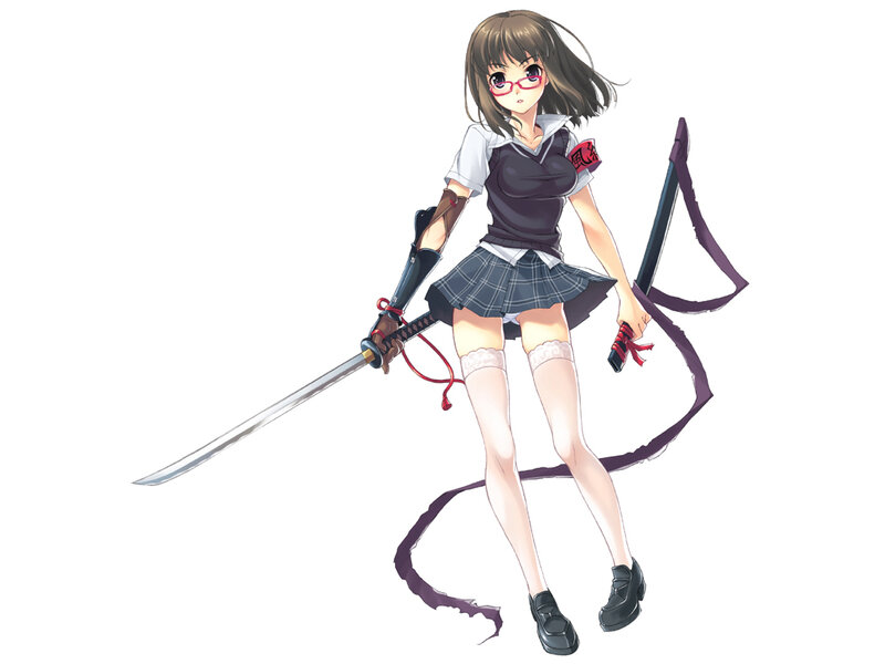 anime girl with sword