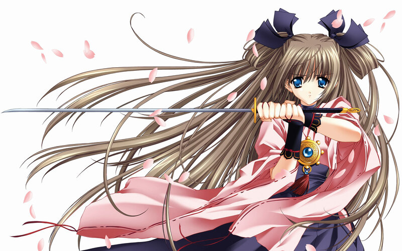 anime girl with sword
