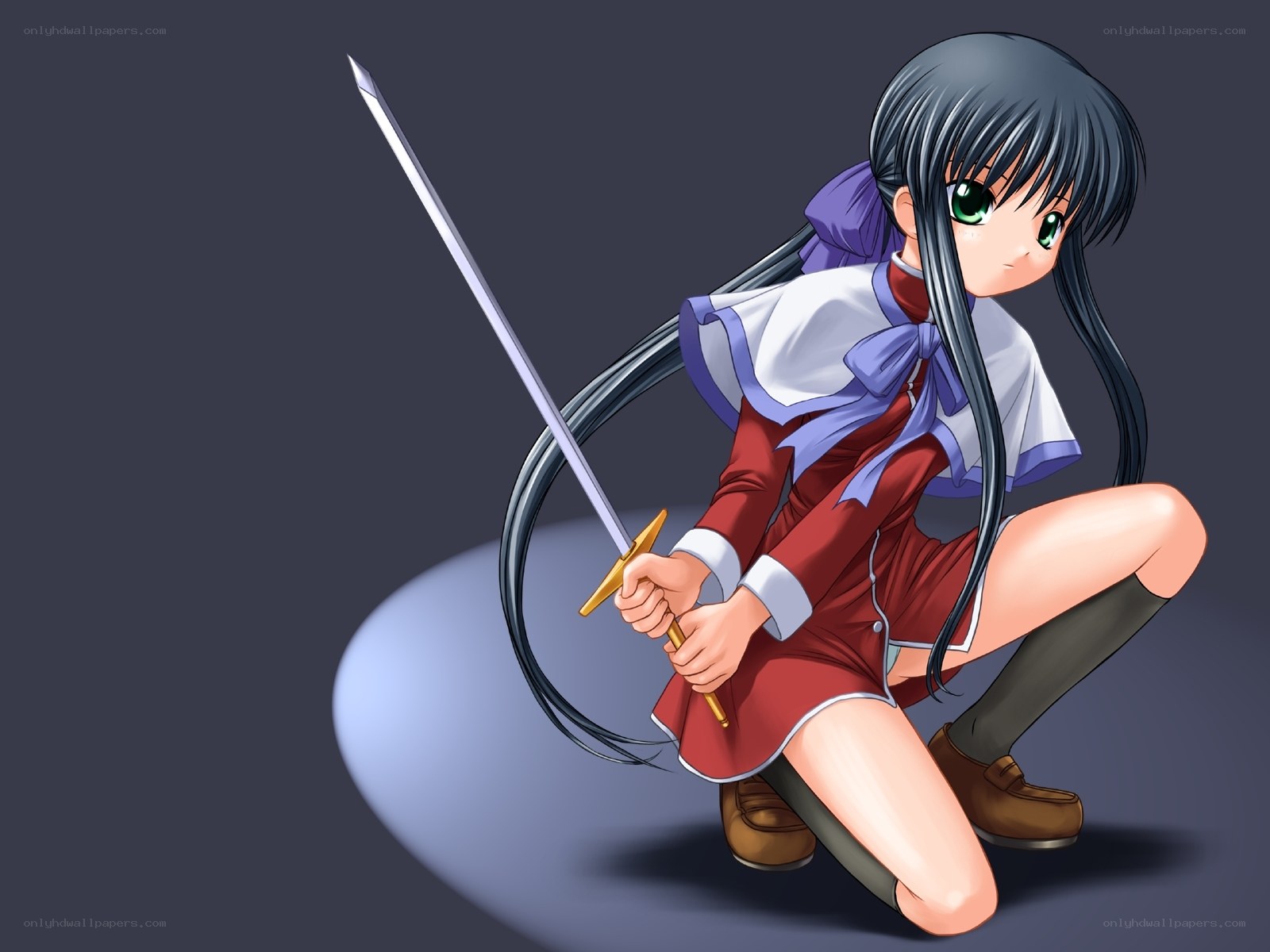 anime girl with sword