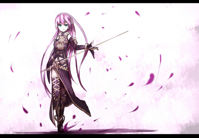 anime girl with sword