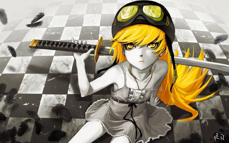 anime girl with sword