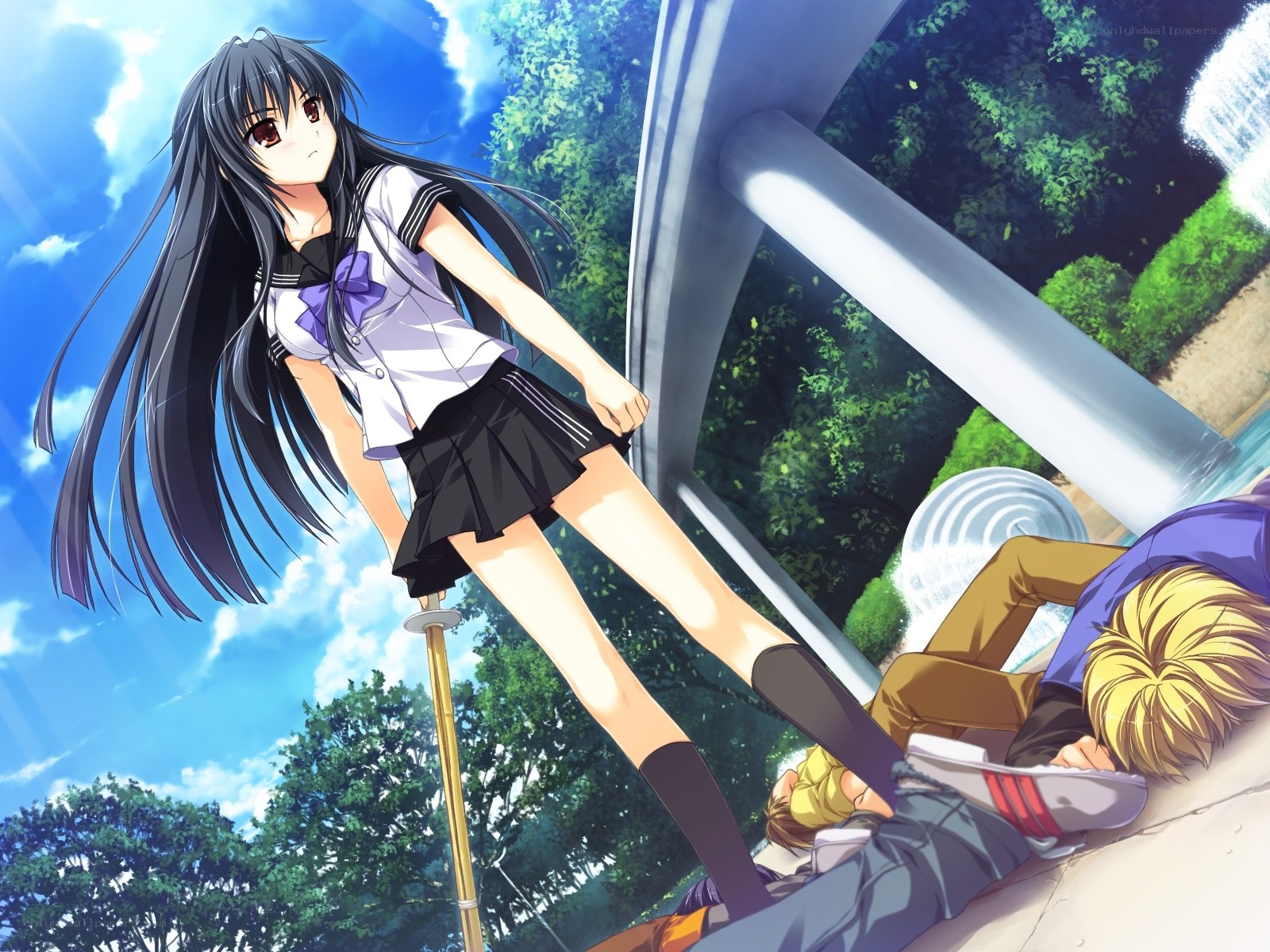 Anime girl with sword