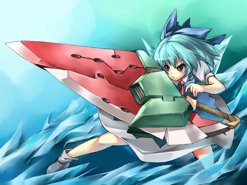 anime girl with sword