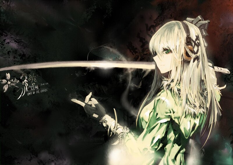 anime girl with sword
