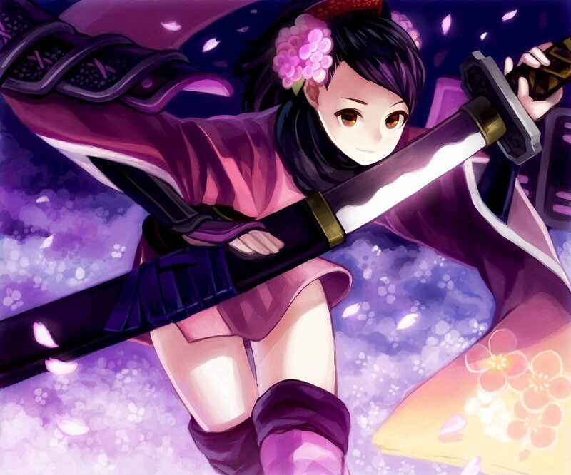 anime girl with sword