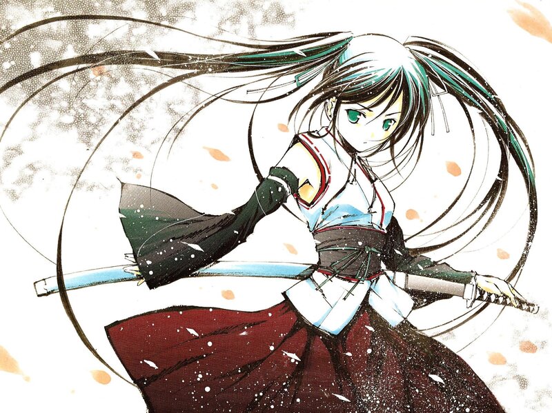 anime girl with sword