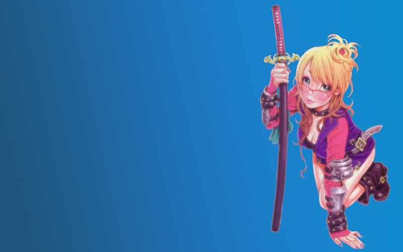 anime girl with sword
