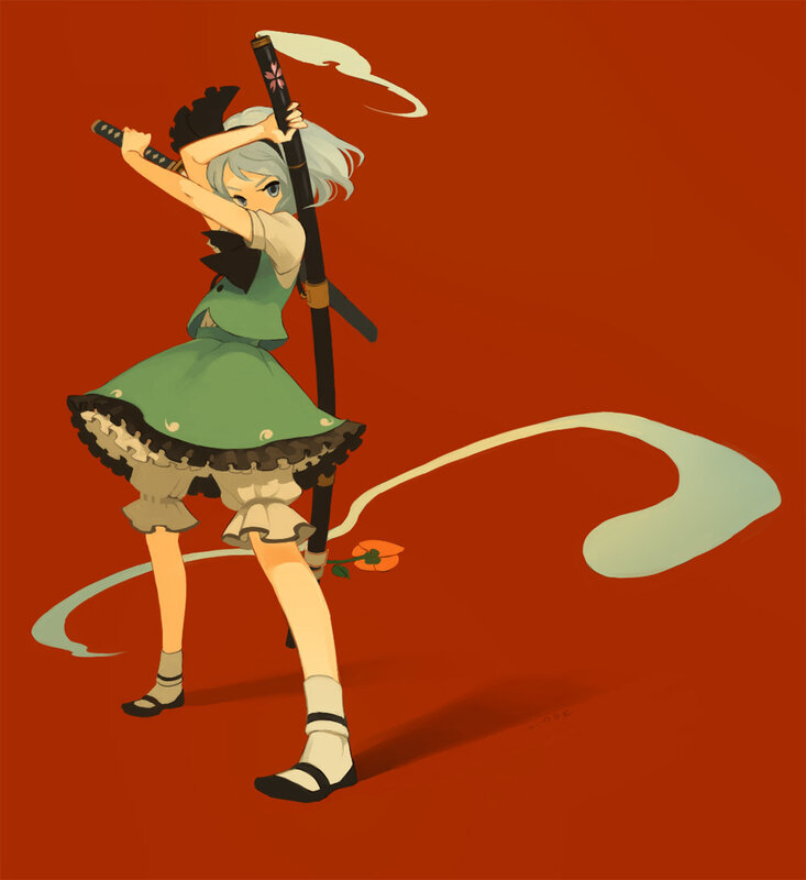 anime girl with sword