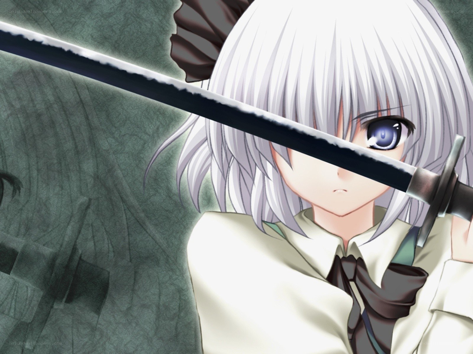 anime girl with sword