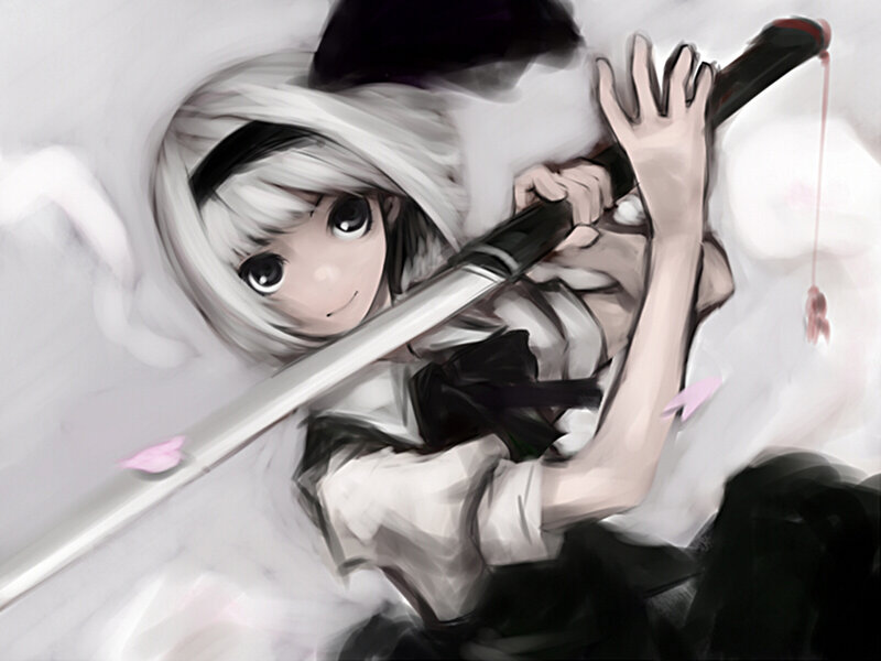 anime girl with sword