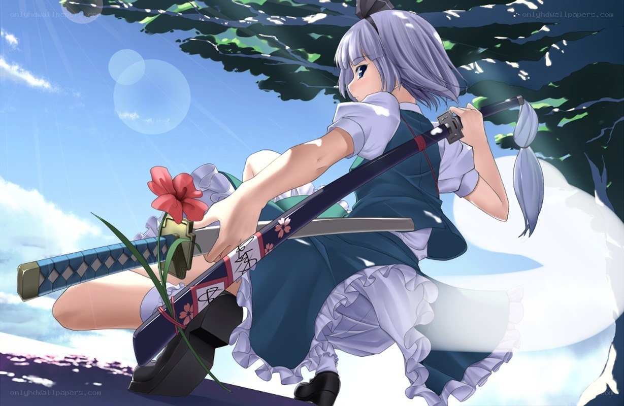 anime girl with sword