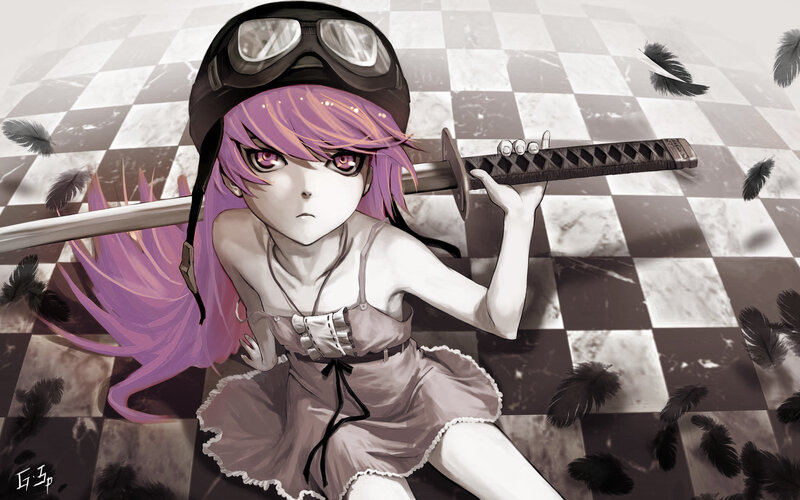 anime girl with sword