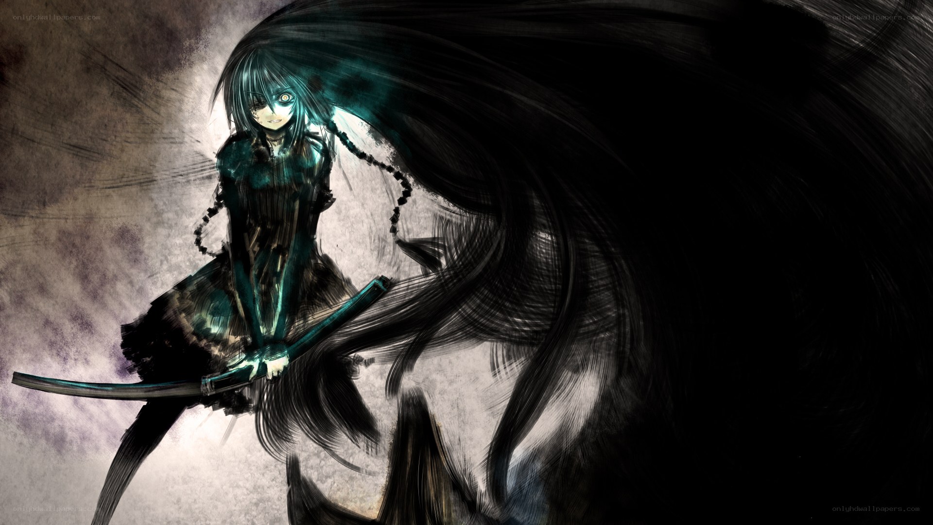 anime girl with sword